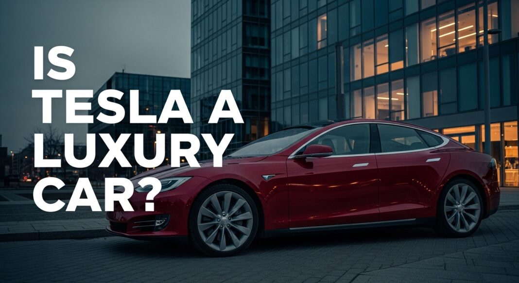 Is Tesla a luxury car — Tesla Model S parked in a luxury setting